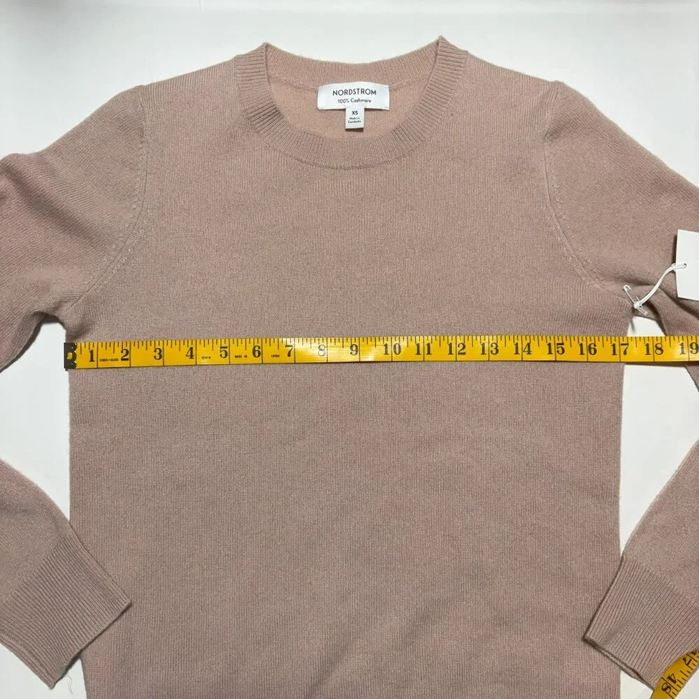 Nordstrom 100% Cashmere Crewneck Sweater – Tan Memoir – XS (NWT) - Picture 7 of 9
